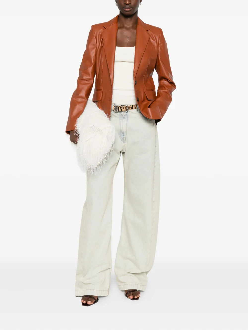 Tagliatore Buttoned Notched-lapel Blazer In Brown