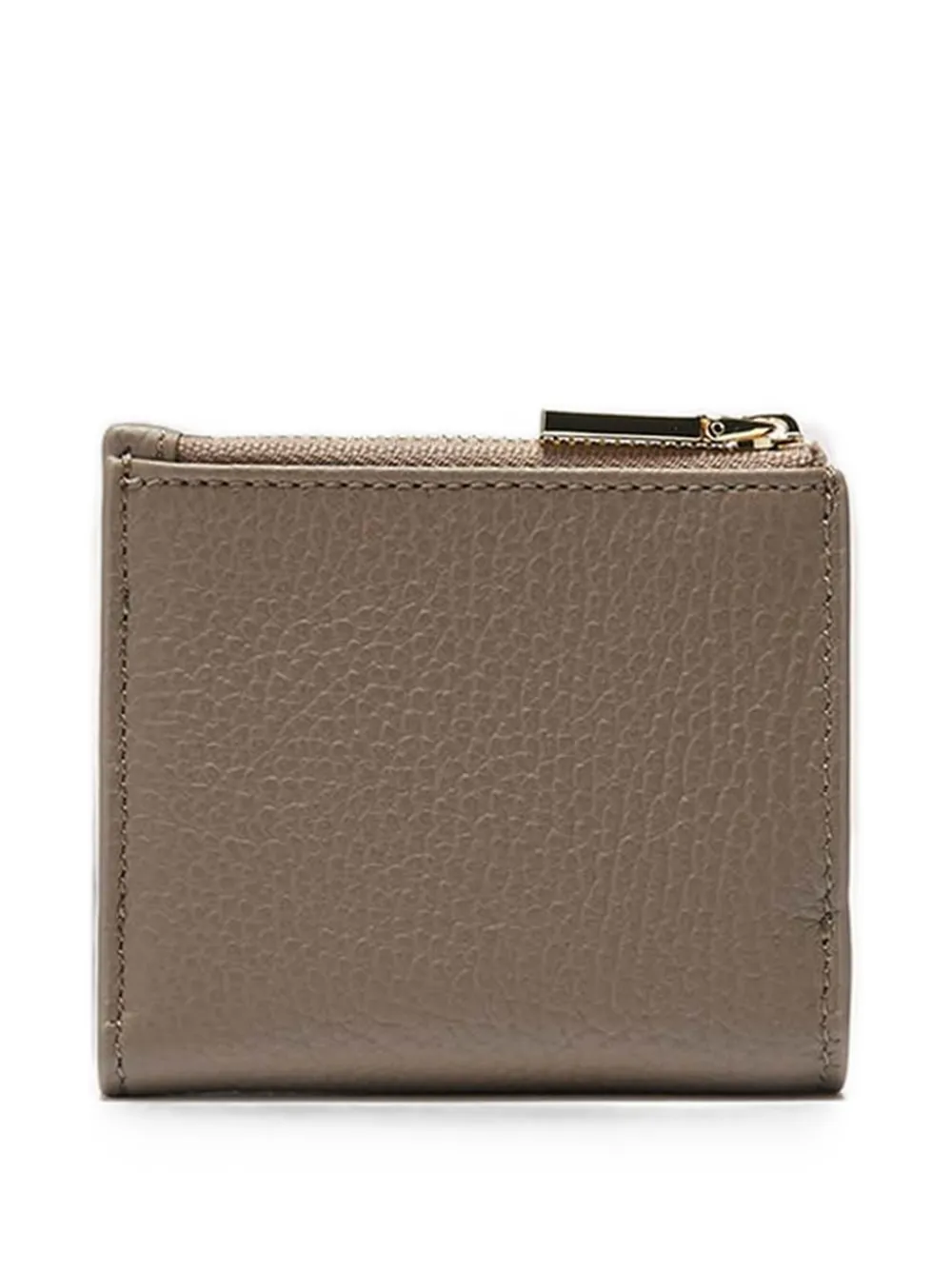 Coccinelle Medium metallic portemonnee van bewerkt leer Bruin