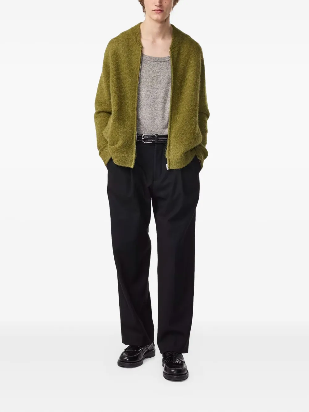 Nn07 Boris Zip Bomber Jacket In Green