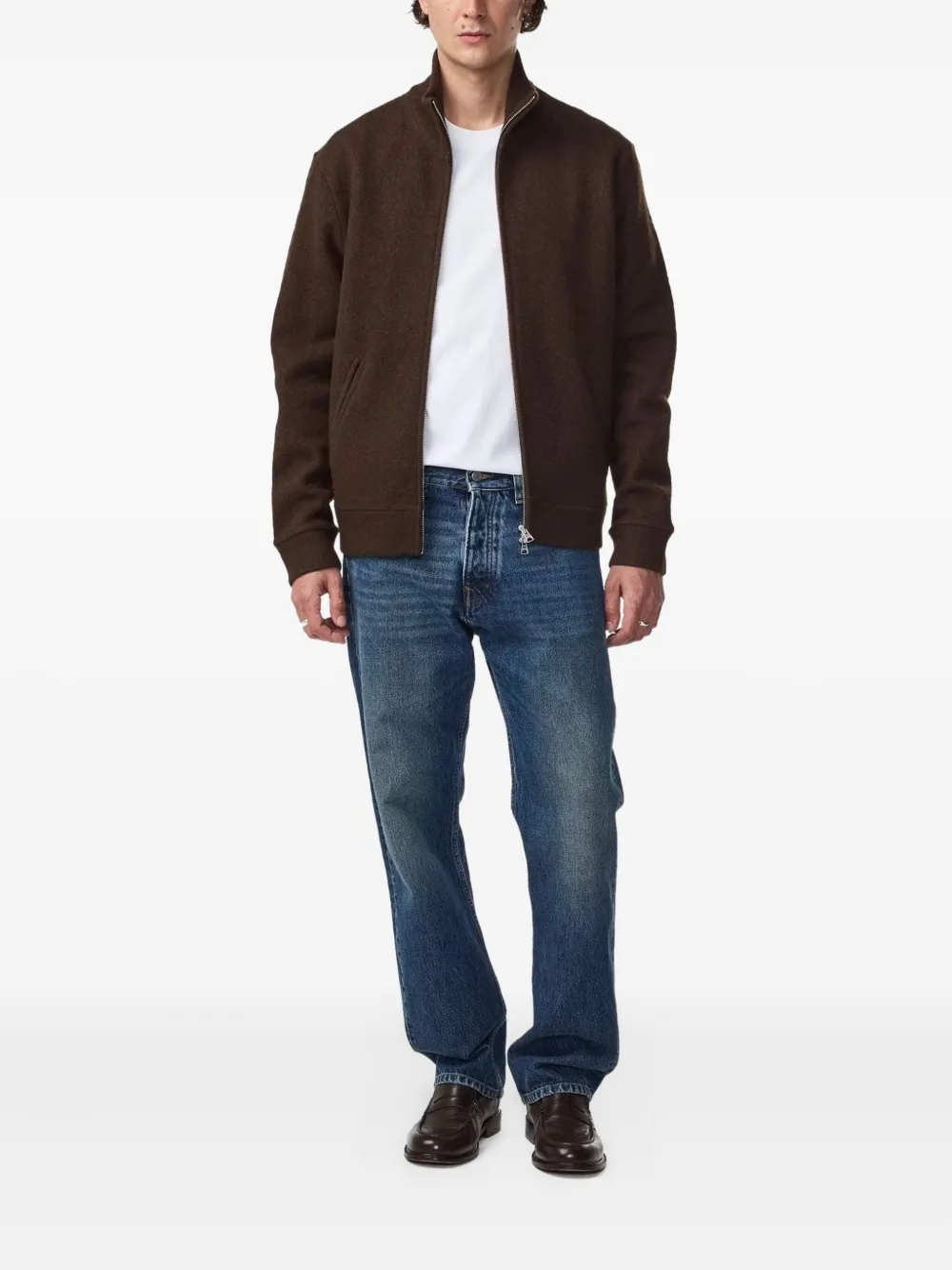 NN07 Boiled zip sweatshirt - Bruin