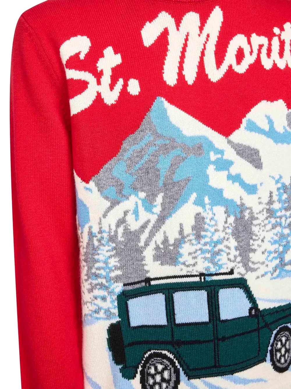 MC2 Saint Barth Trui met geborduurd jacquard Rood