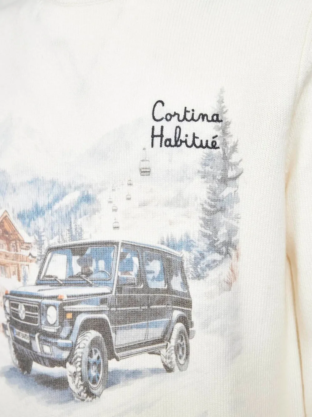 MC2 Saint Barth Trui met borduurwerk Wit