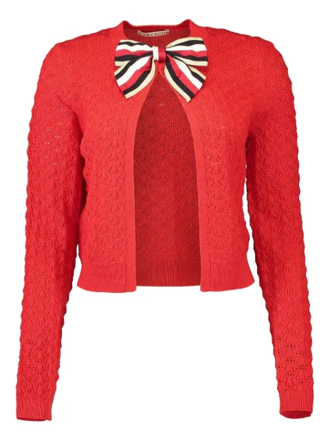 alice + olivia open-front bow-detailing cardigan