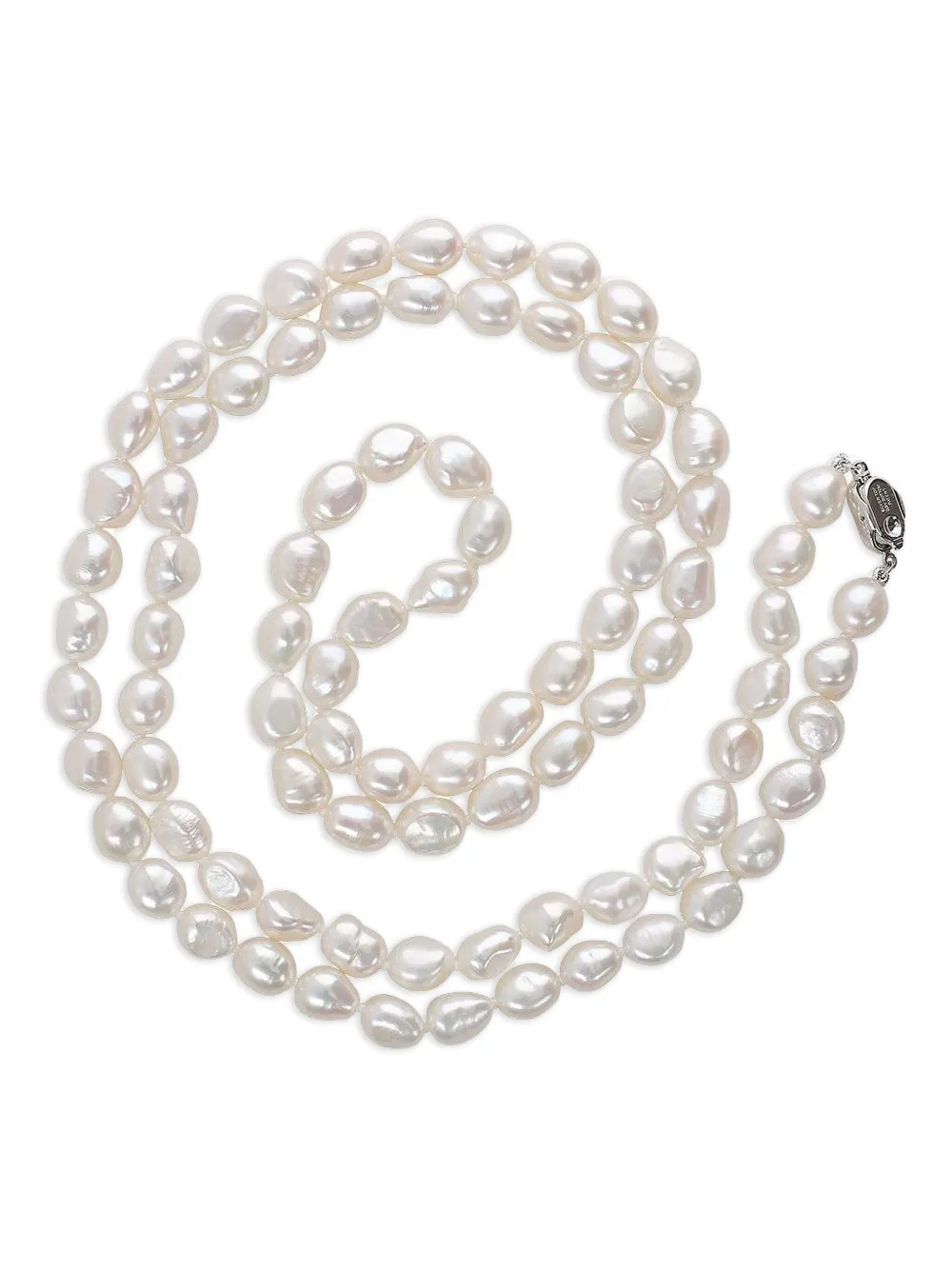 Baggins Sterling Silver Pearl Necklace In Silver