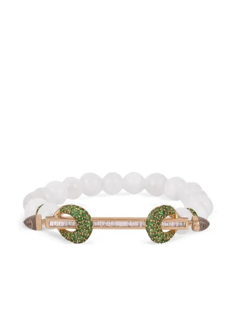 Ananya pulsera Chakra en oro rosa con diamantes y piedra de luna