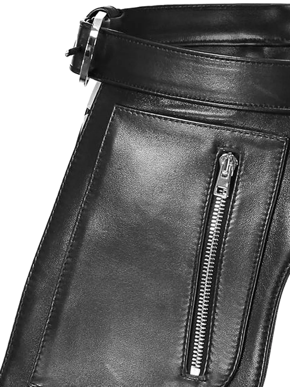 Brandon Maxwell Dallas leren riem - Zwart