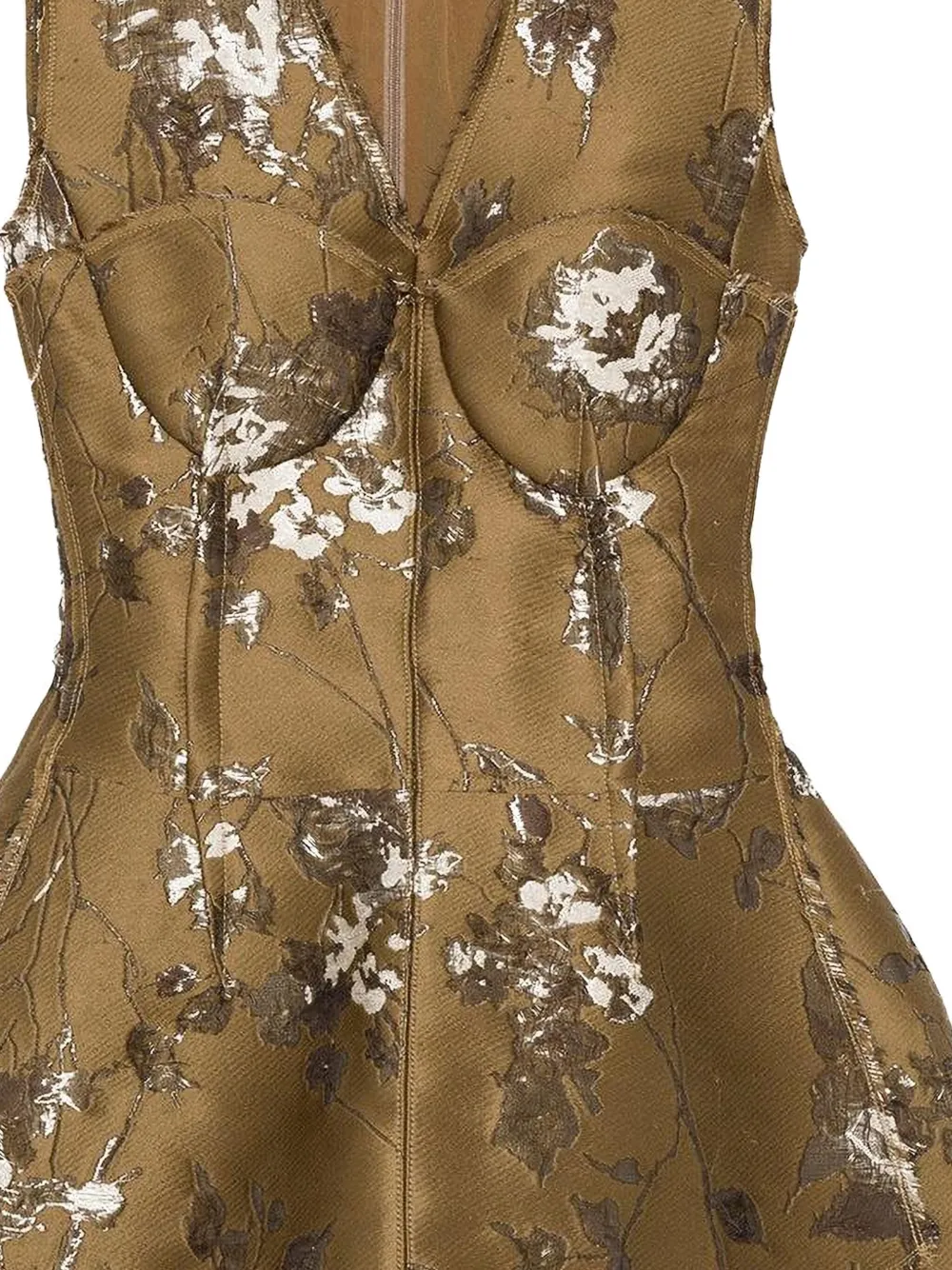 Simkhai Brynelle mini-jurk met bloemen-jacquard - Bruin