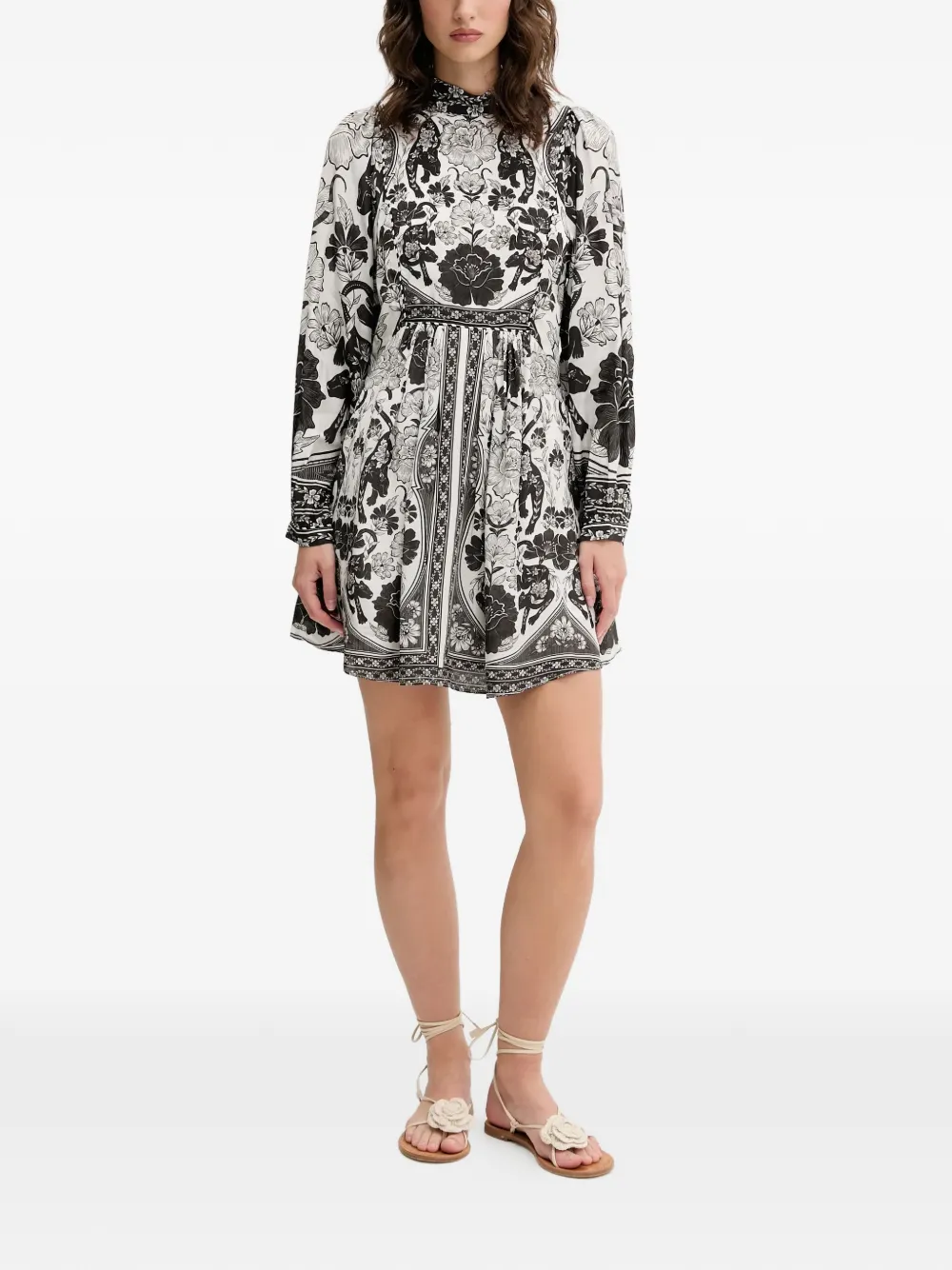 FARM Rio Mini-jurk met bloemenprint - Wit