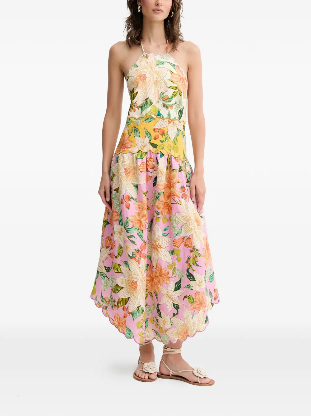 FARM Rio Guaragarden floral-print maxi dress - Rosa