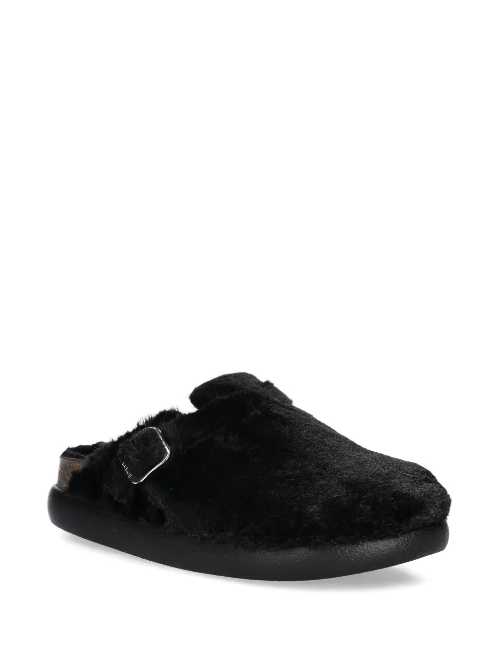 Scholl Slippers met gespdetail Zwart