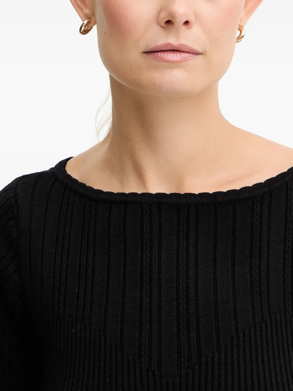 TWINSET Jurk met logoplakkaat Zwart