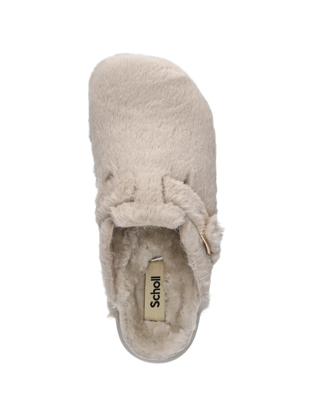 Scholl Muiltjes met gespbandje Beige