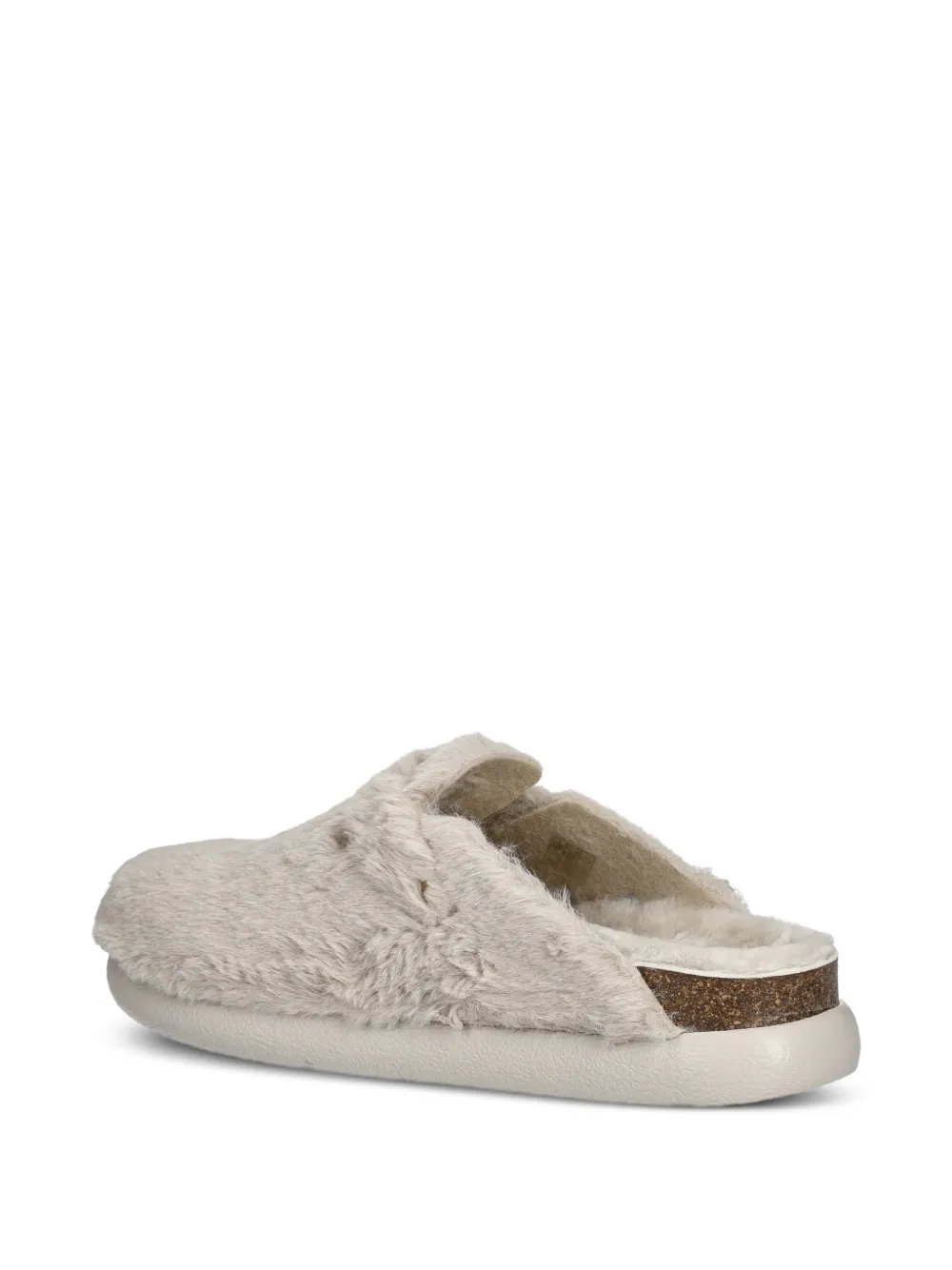  Scholl Buckle Strap Mules - Neutrals 