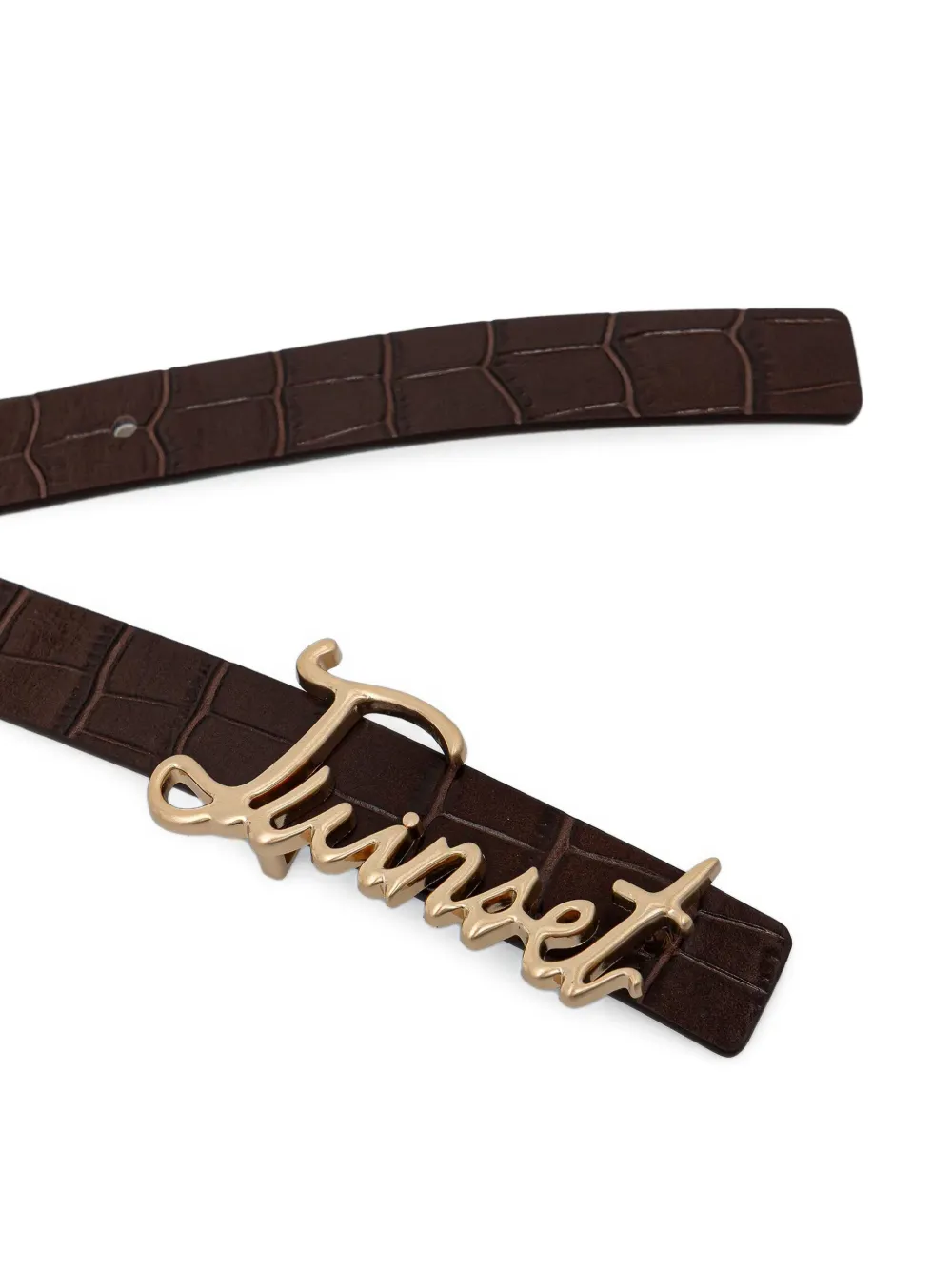 TWINSET logo-buckle leather belt - Bruin