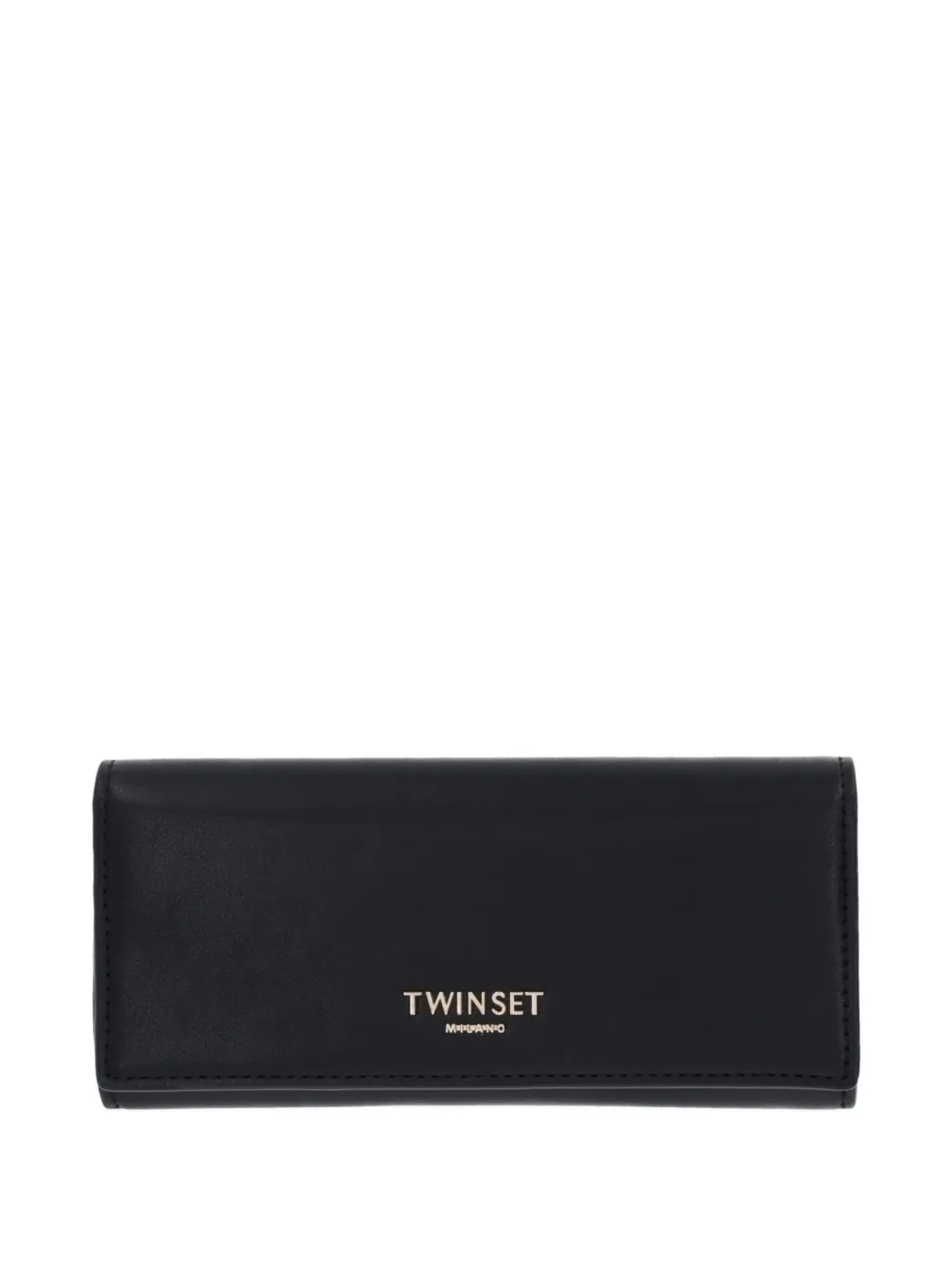 Twinset Logo-lettering Wallet In Black