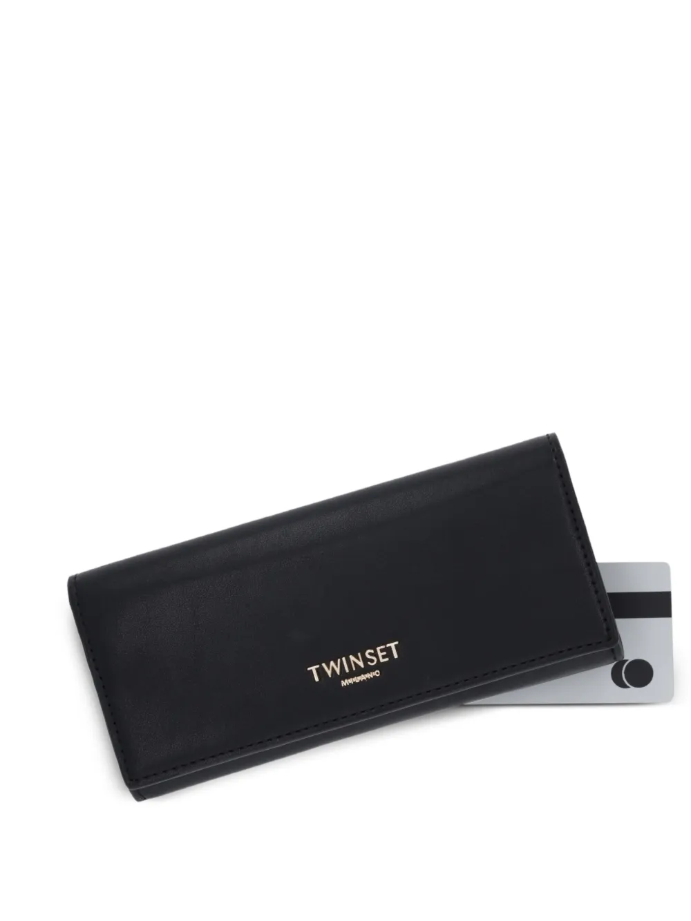 Twinset Logo-lettering Wallet In Black