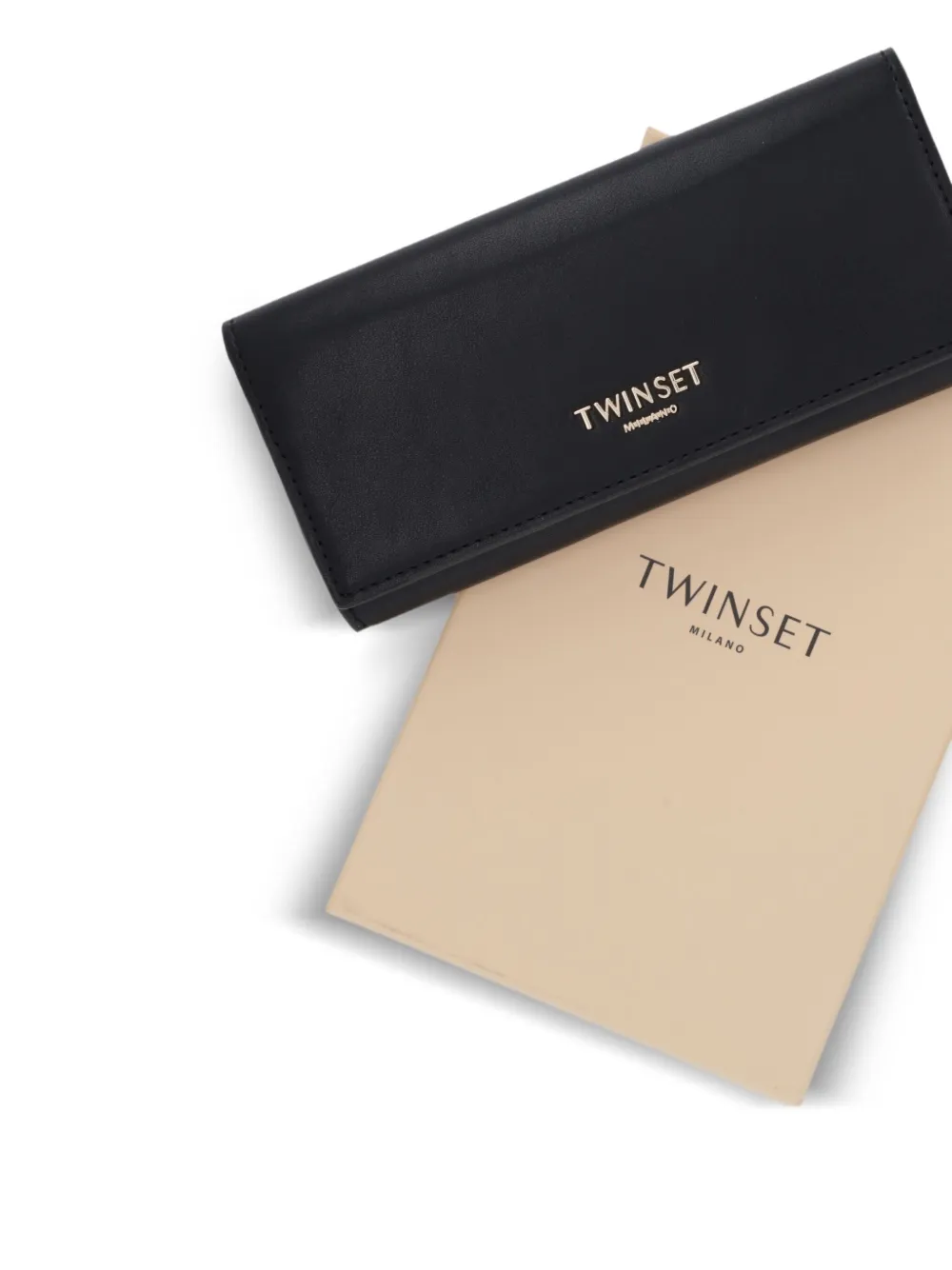 Twinset Logo-lettering Wallet In Black