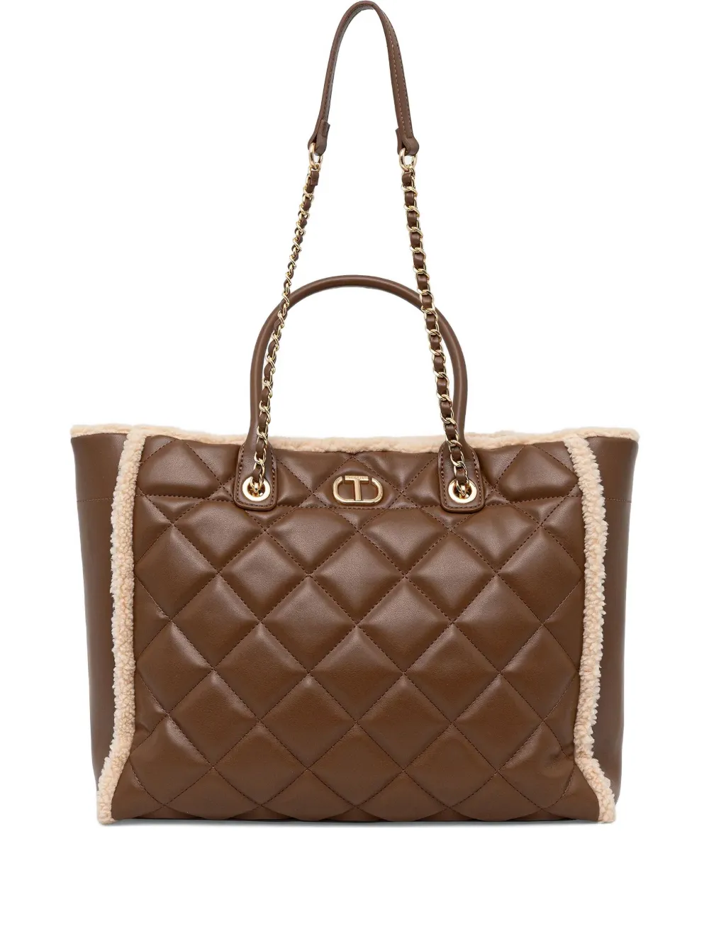 Twinset Voyage Tote Bag In Brown