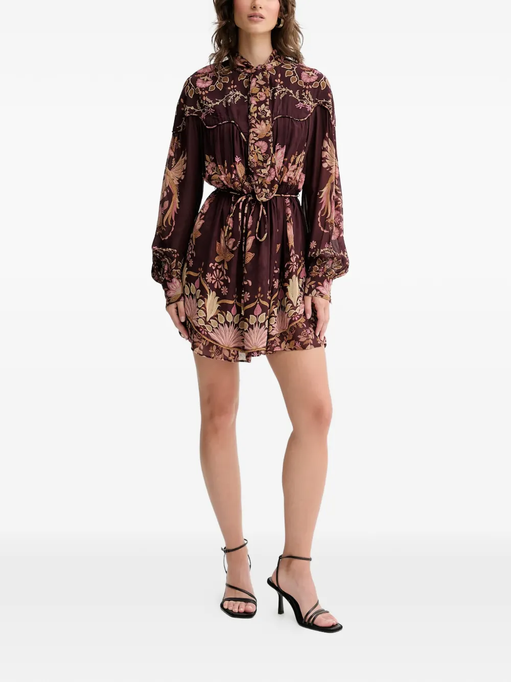  Farm Rio Bella Mini Dress - Purple 