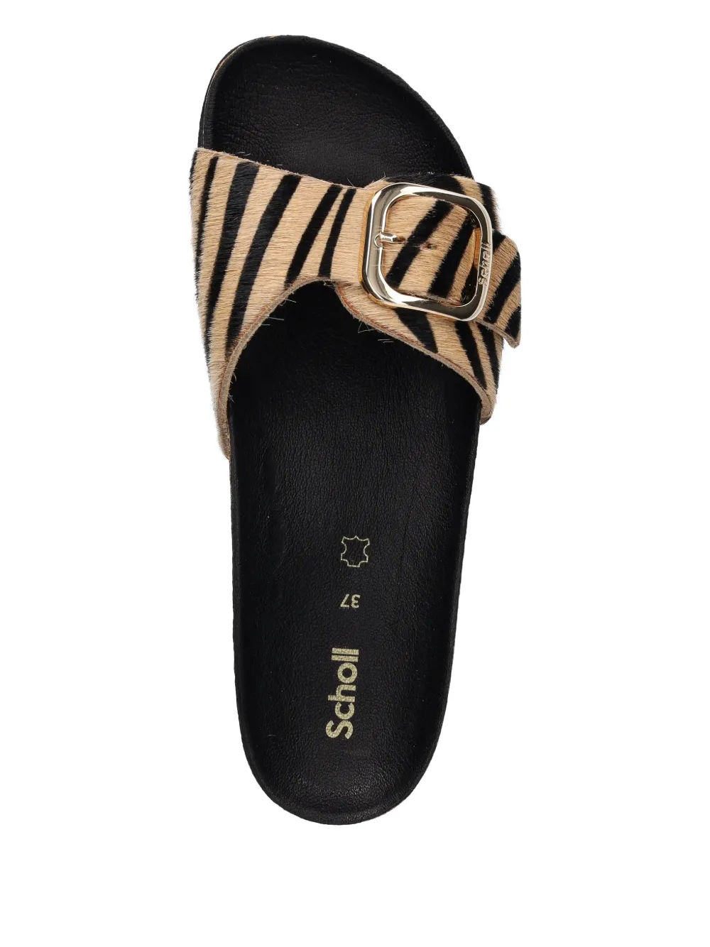 Scholl KATHLEEN slippers met zebraprint Beige