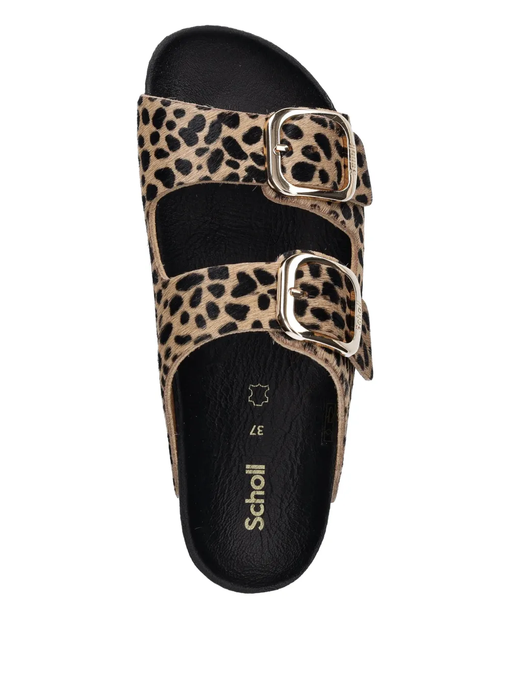 Scholl NOELLE slippers met luipaardprint Beige