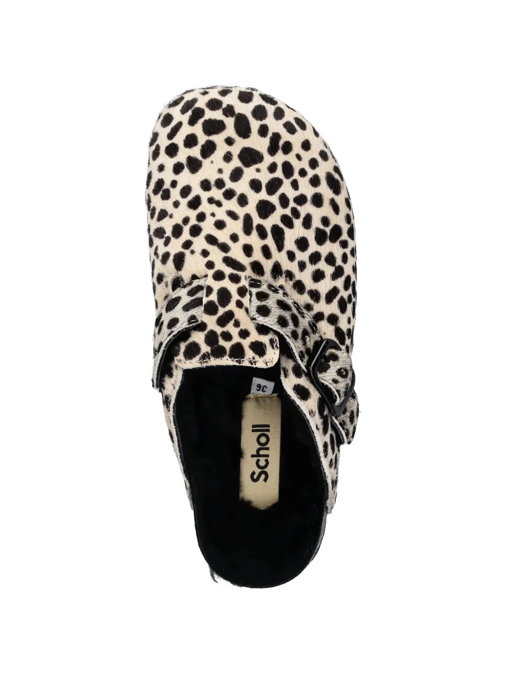 Scholl Fae Dalmatian muiltjes met gesp Beige