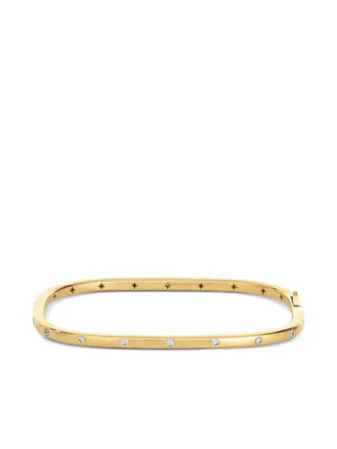 Moritz Glik pulsera Stacking en oro amarillo de 18kt con diamantes y zafiro