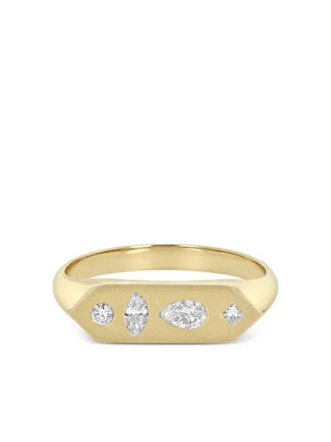 Zoë Chicco 14K yellow gold Hexagon diamond ring