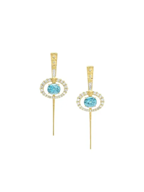 Meredith Young 18K yellow gold diamond earrings