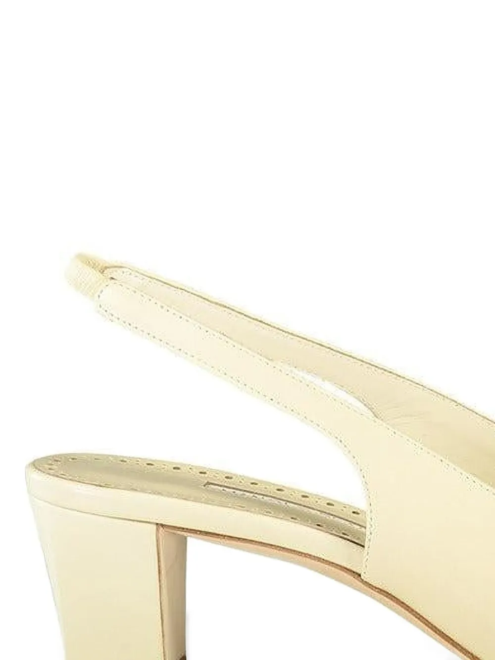 Manolo Blahnik 50 mm Teutamospla slingback pumps Beige