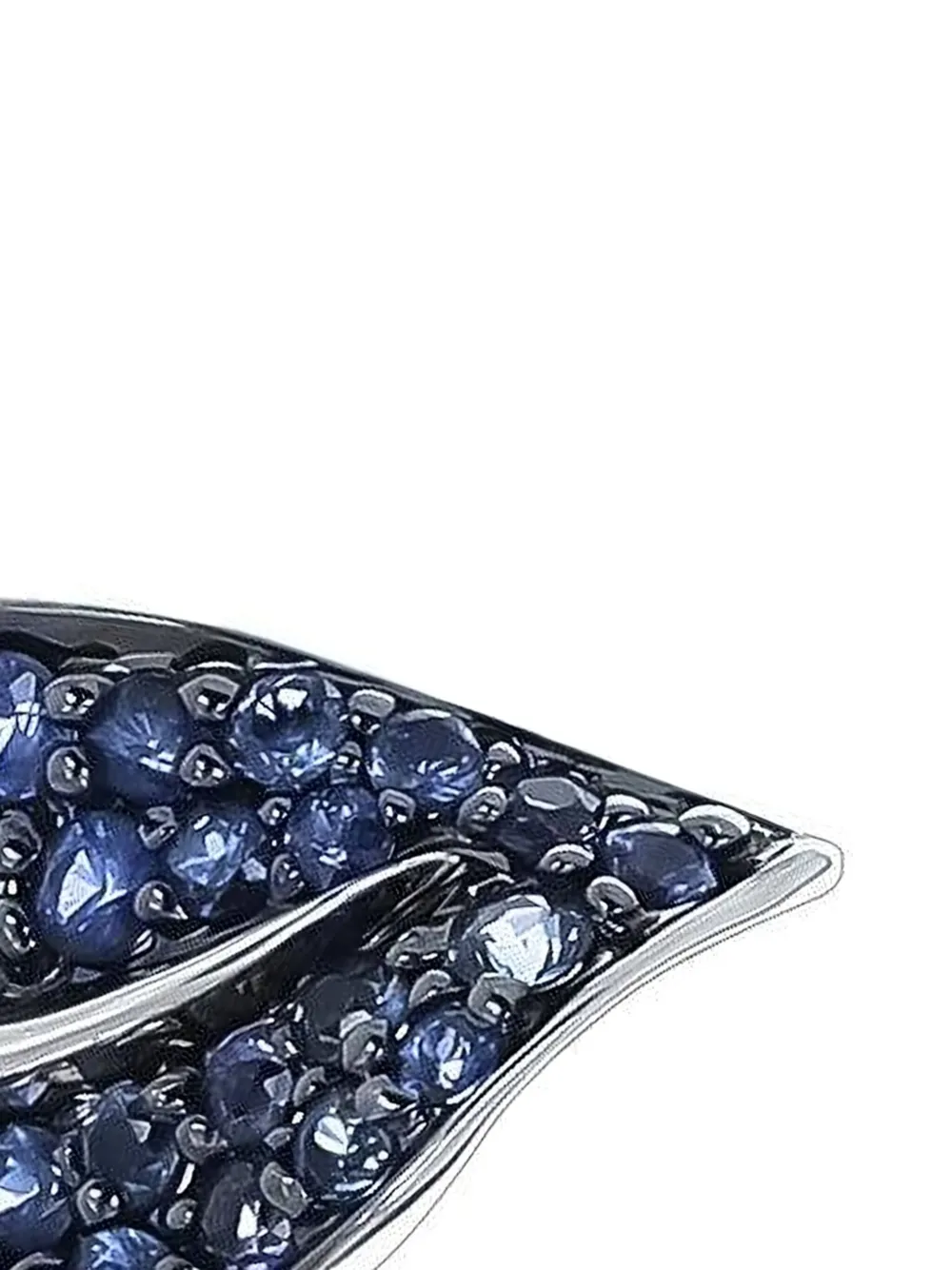 Stéfère 18k White Gold Garden Diamond And Sapphire Ring In Silver