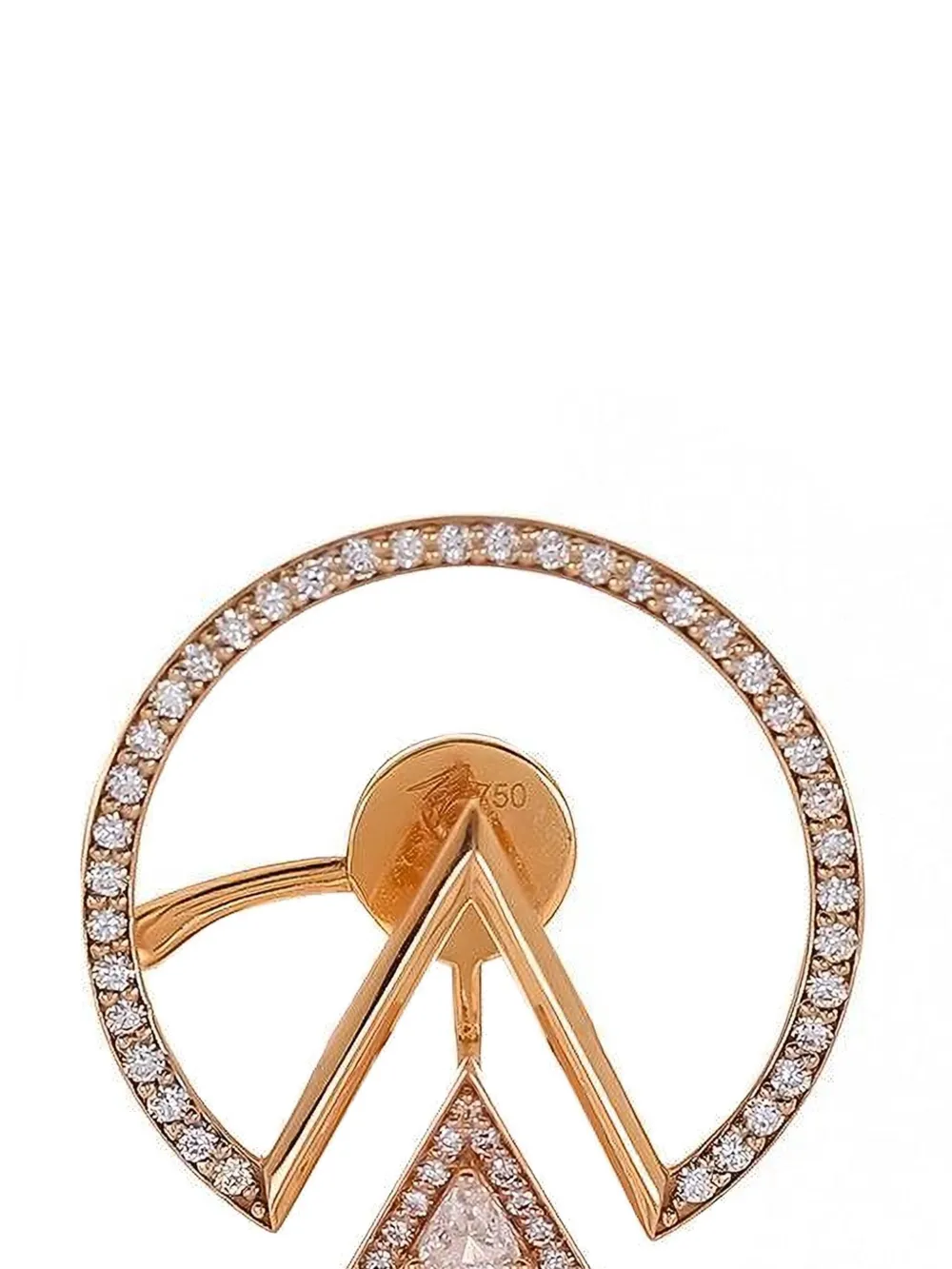 18k Rose Gold Duality Diamond Earrings