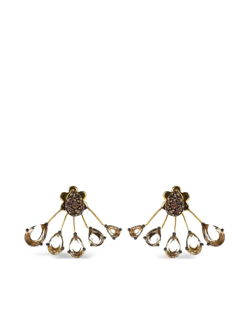 Stefere 18K yellow gold diamond earrings - Oro