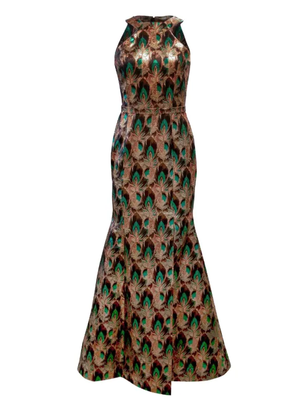 Mary Katrantzou Alethea Gown in Brown