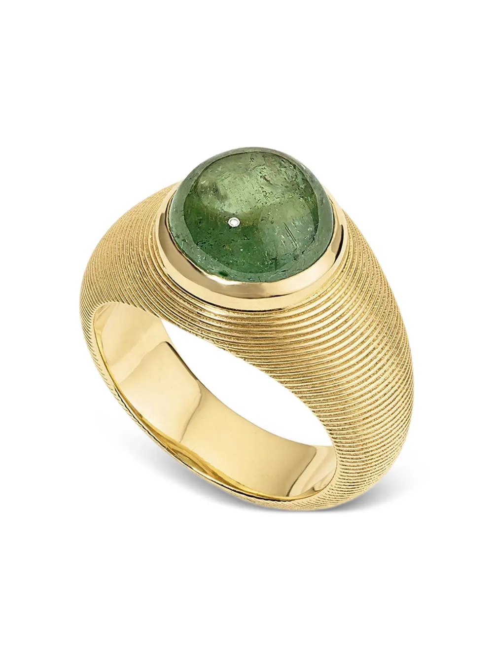 Jade Ruzzo 18k Yellow Gold Tourmaline Cymbal Ring In Gold