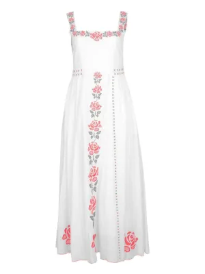 Sleeper Atlanta rose-print Linen Dress | White | FARFETCH Sleeper Atlanta rose-print Linen Dress | White | FARFETCH