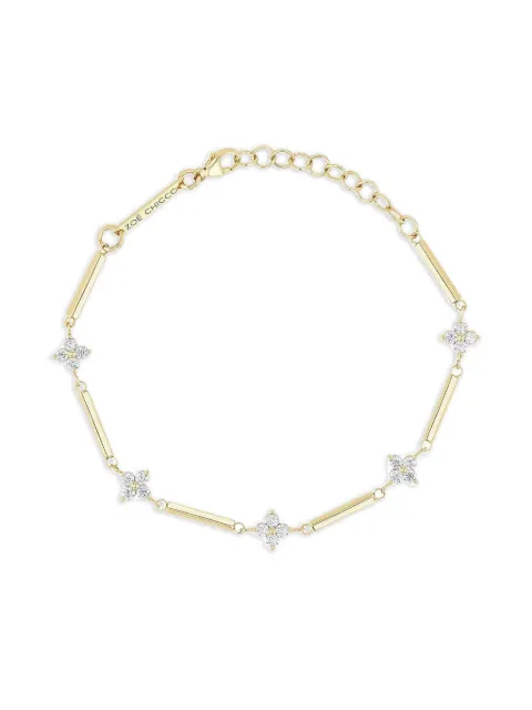 Zoë Chicco 14K yellow gold Quad Station diamond bracelet