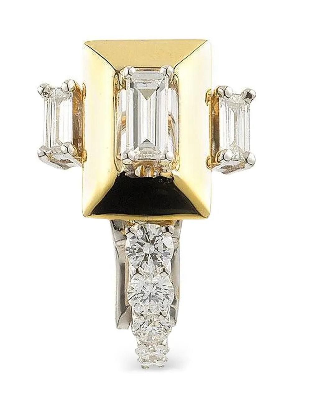 18k Yellow And White Gold Strada Diamond Earrings