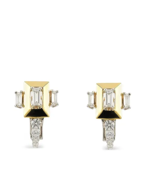 Yeprem 18K yellow and white gold Strada diamond earrings