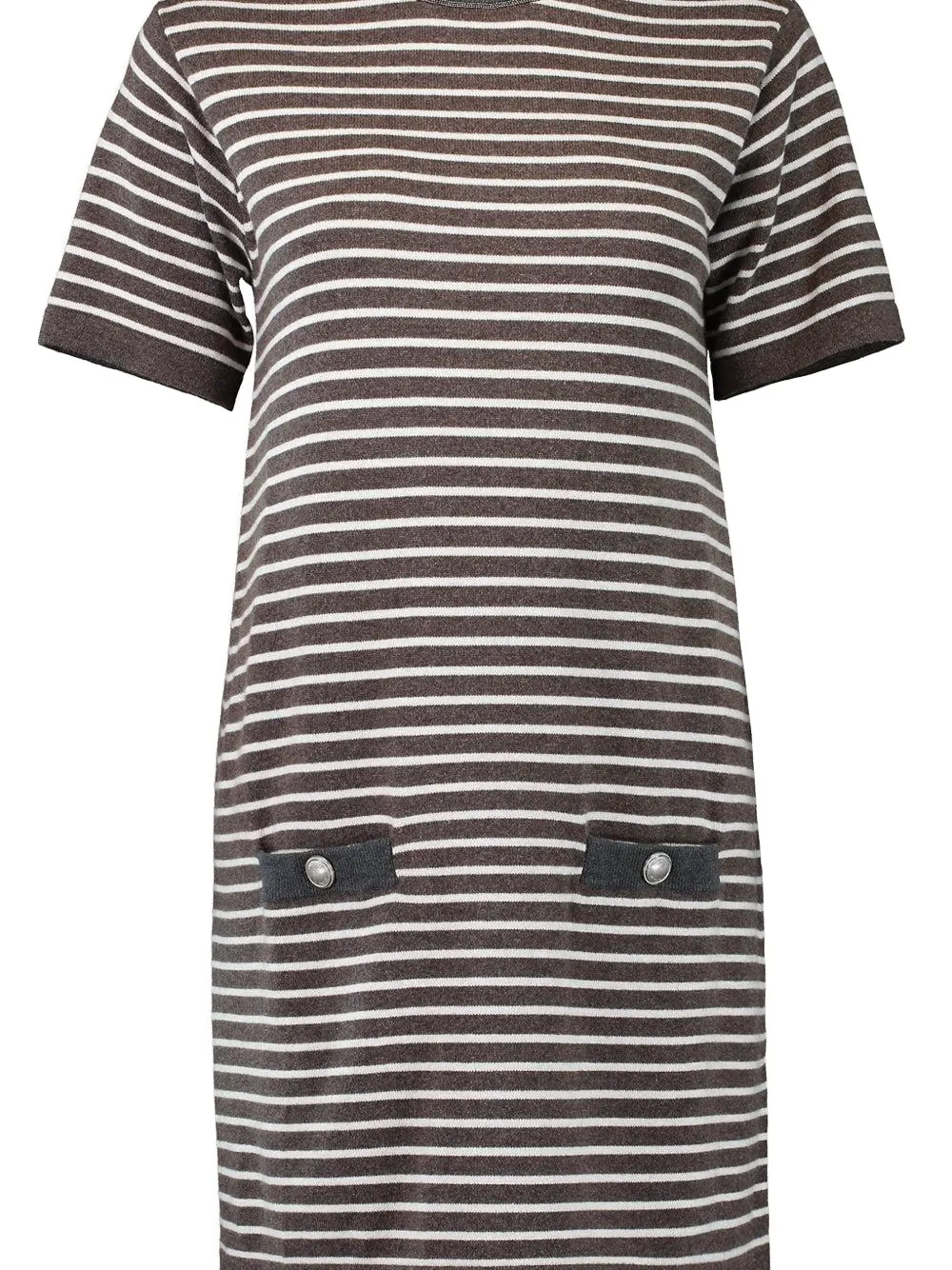 Brunello Cucinelli Striped T-shirt Dress In Multi