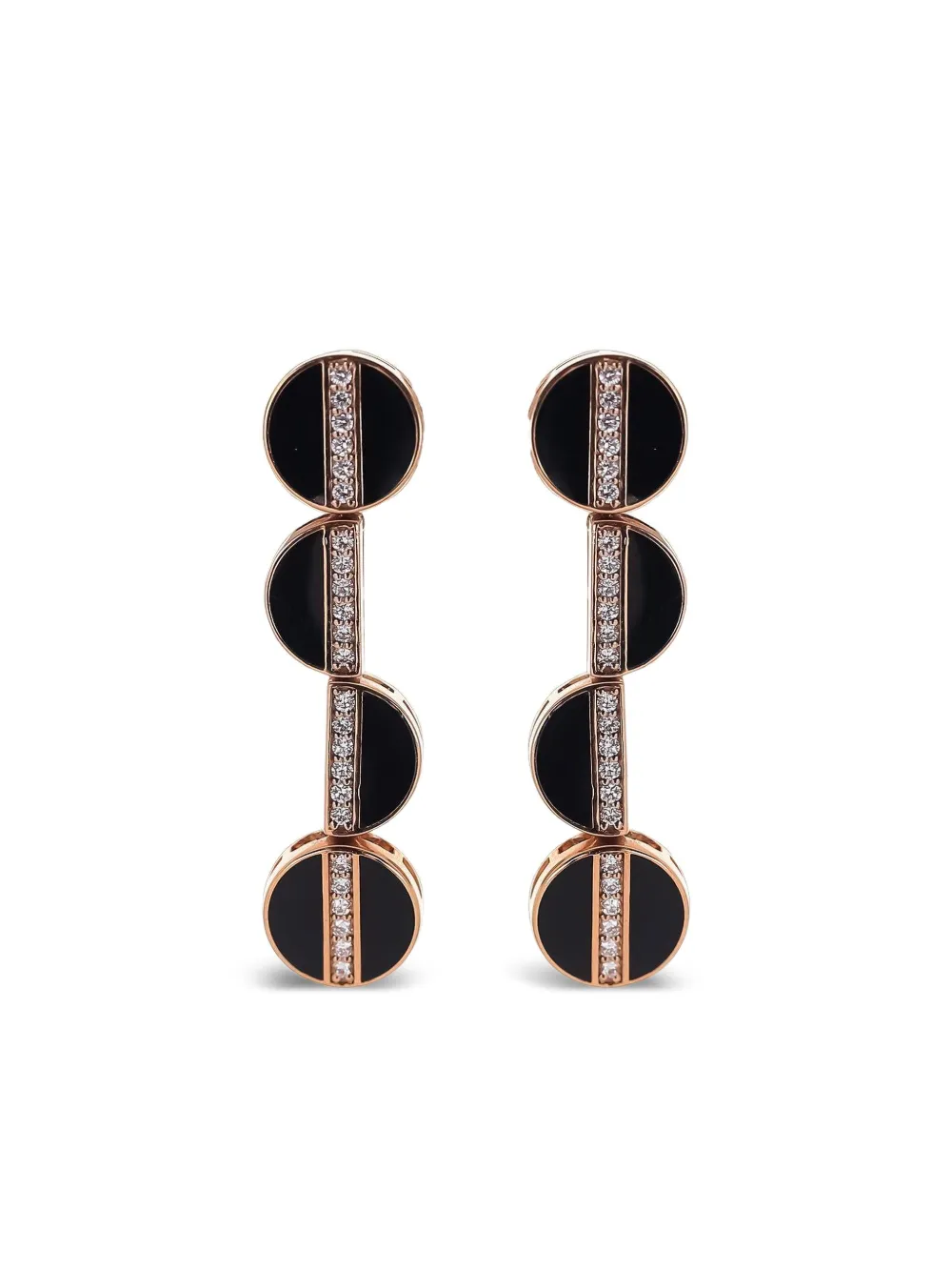 Alessa Jewelry Orecchini Elixer in oro rosa 18 carati con diamanti