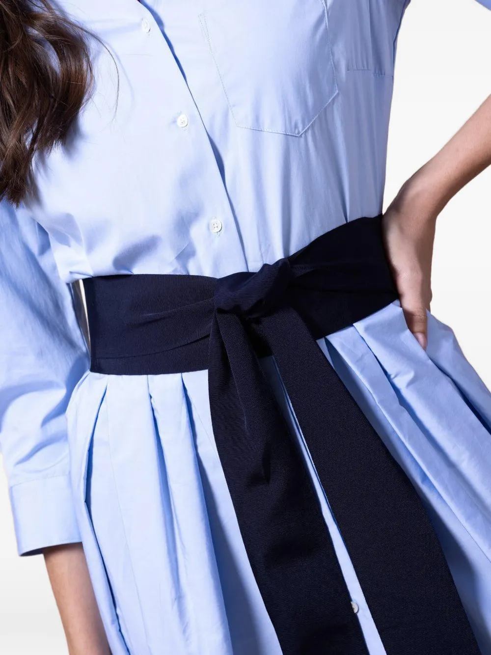 Sara Roka Ribbon Belt In Blue