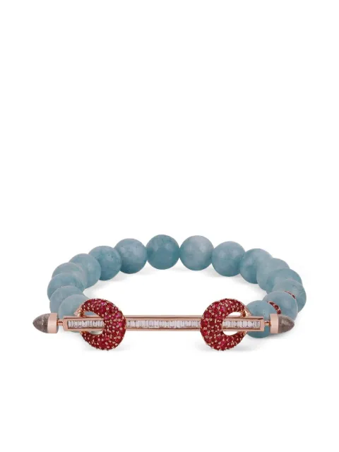 Ananya pulsera en oro rosa de 18kt con gemas
