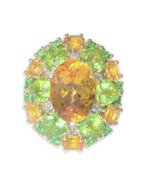 Stefere 18K yellow gold multi-stone ring