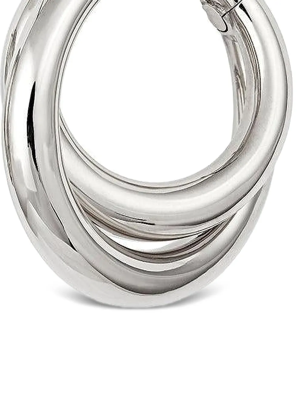 Engelbert 18k White Gold Infinity Loop Earrings In Silver