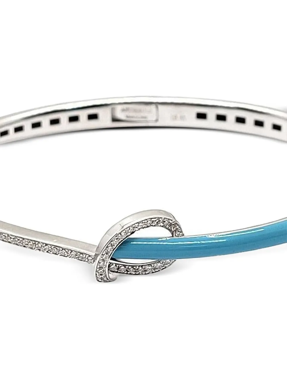  Andreoli 18k White Gold Knot Diamond Bracelet - Silver 
