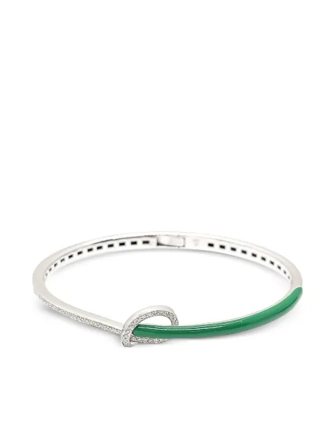 Andreoli pulsera Know en oro blanco con diamantes