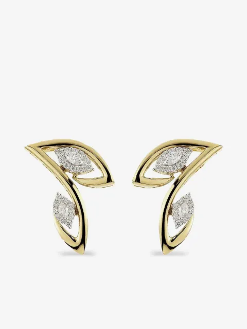 Yeprem aretes Strada en oro blanco y amarillo de 18kt con diamante