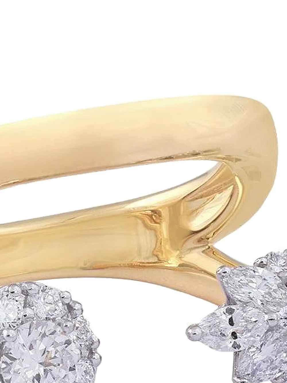  Yeprem 18k White And Yellow Gold Strada Diamond Ring 