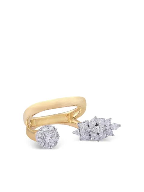 Yeprem bague en or blanc et jaune 18ct Strada à diamant